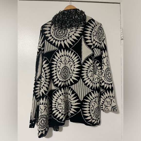 Silk chico's bohemian sun cardigan with fringe in perfect condition vintage - Picture 6 of 6